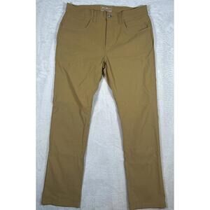 Eddie Bauer Travex Pants 40x32 Brown Khaki Tapered Ascent First Performance Tech
